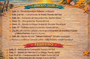Balneario La Concordia, actividades Enero y Febrero 2026